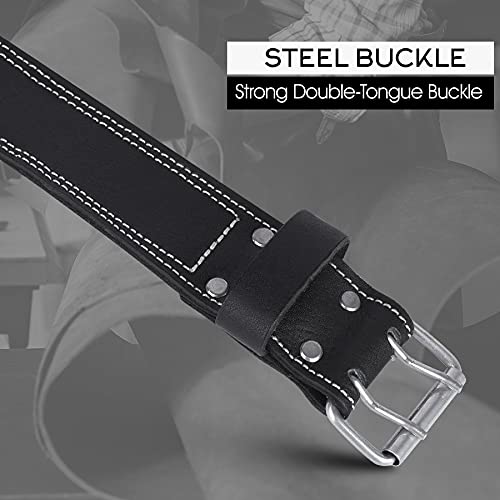 Fueri Leather Tool Belt | Premium Quality Belt Grain Leather Non-Padded Work Belt (Black) #TOP2