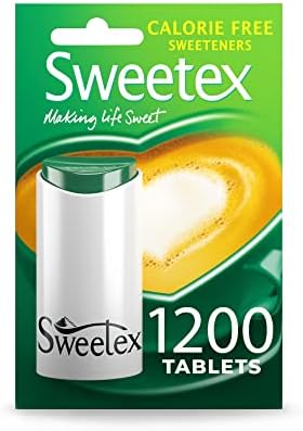 Sweetex Zero Calorie Sweetener Tablets, 1200 Count, Sugar-Free Artificial Substitute, Ideal For Weight Control And Slimming, Perfect Baking Supplies