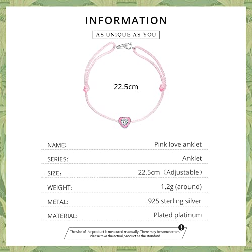 Bracelet réglable en argent 925 anti-irritation avec cordon rouge - 7