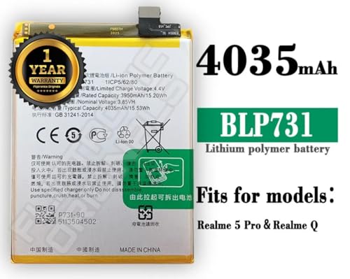 Image of BLP731 Battery for Realme 5 Pro Battery with 1 Year Warranty **** (D0107)