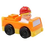 Little People Replacement Part for Fisher-Price Collectible Wheelies Airport Playset - Replacement Orange and Yellow Luggage Cart with Eddie Driving - Figure not Removable