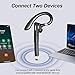 Bluetooth Headset,Wireless Bluetooth Earpiece with 500mAh Charging Case 80 Hours Talking Time，V5.1 Hands-Free Earphones with Built-in Mic for Driving/Office/Business, Compatible with IOS and Android