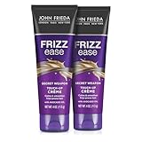 John Frieda Frizz Ease Secret Weapon Touch-Up Crème, Smoothing Cream for Flyaways, Frizz-Free & Split Ends, Infused with Avocado Oil to Seal in Moisture and Eliminate Flyaways, 4 Oz, Pack of 2