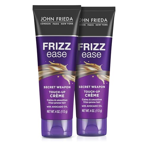 John Frieda Frizz Ease Secret Weapon Touch-Up Crème, Smoothing Cream for Flyaways, Frizz-Free & Split Ends, Infused with Avocado Oil to Seal in Moisture and Eliminate Flyaways, 4 Oz, Pack of 2