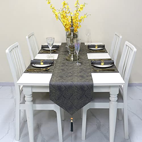 Chemin de table bleu pour salle à manger chaleureuse et vacances