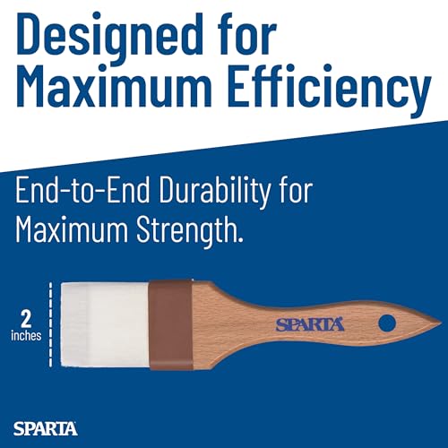 Image of SPARTA 4039700 Nylon Wide Brush, Flat With Nylon Bristles, 2 Inches, Brown, (Pack of 12)