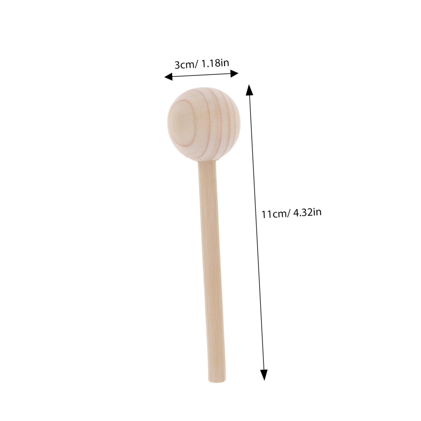 Veemoon 10Pcs Multi Use Wood Bead Sticks Pine DIY Craft Sticks for Home Decor Easy to Use for All Skill Levels for Creative Projects and Unique Ornaments