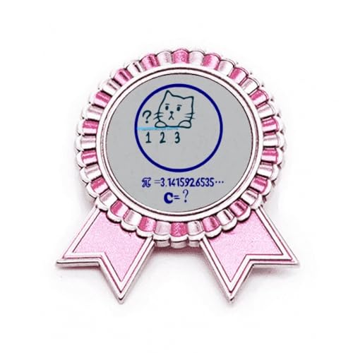 Broche chat et problème de mathématique cercle pour look enseignant