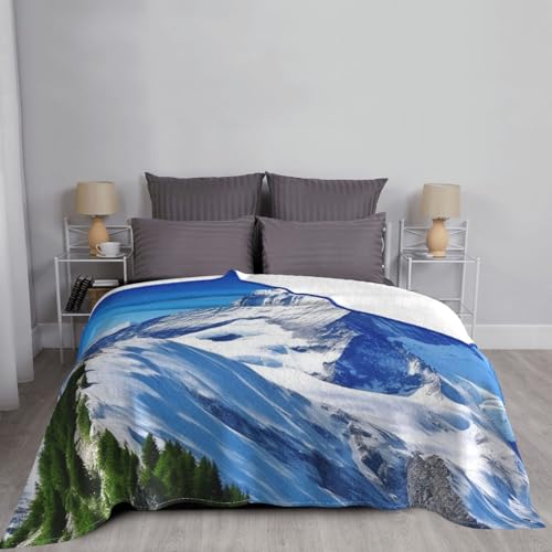 Couverture polaire douce imprimée montagne : le cadeau idéal cocooning - 7