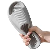 Gyios Chanclas Sandalias Suaves Cómodas De Tamaño Grande Los Hombres Eva para Baño Y Playa Verano-gris-47-48