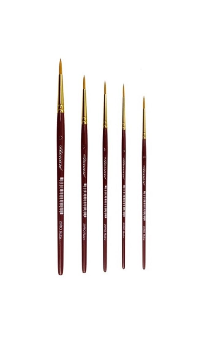 Pinceau Leonard Synthetic pointe ronde série 20 RO pour aquarelle et gouache