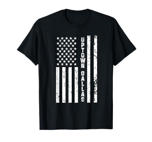 Uptown Dallas United States Distressed US Flag T-Shirt