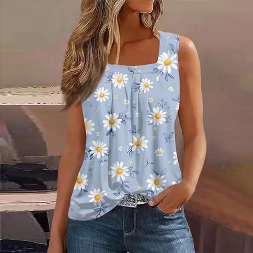 Spring Summer Plus Size Dressy Tank Tops for Women 2025 Womens Workout Floral Boho Beach Sleeveless Shirts Blouses