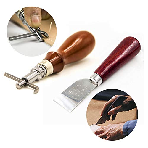 Ferramentas de costura de couro 18 unidades kit de costura manual faça você mesmo com dedal encerado