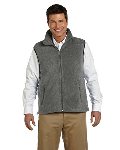 Gilet polaire adulte Harriton M985 anthracite taille S veste sans manche chaude gris charbon