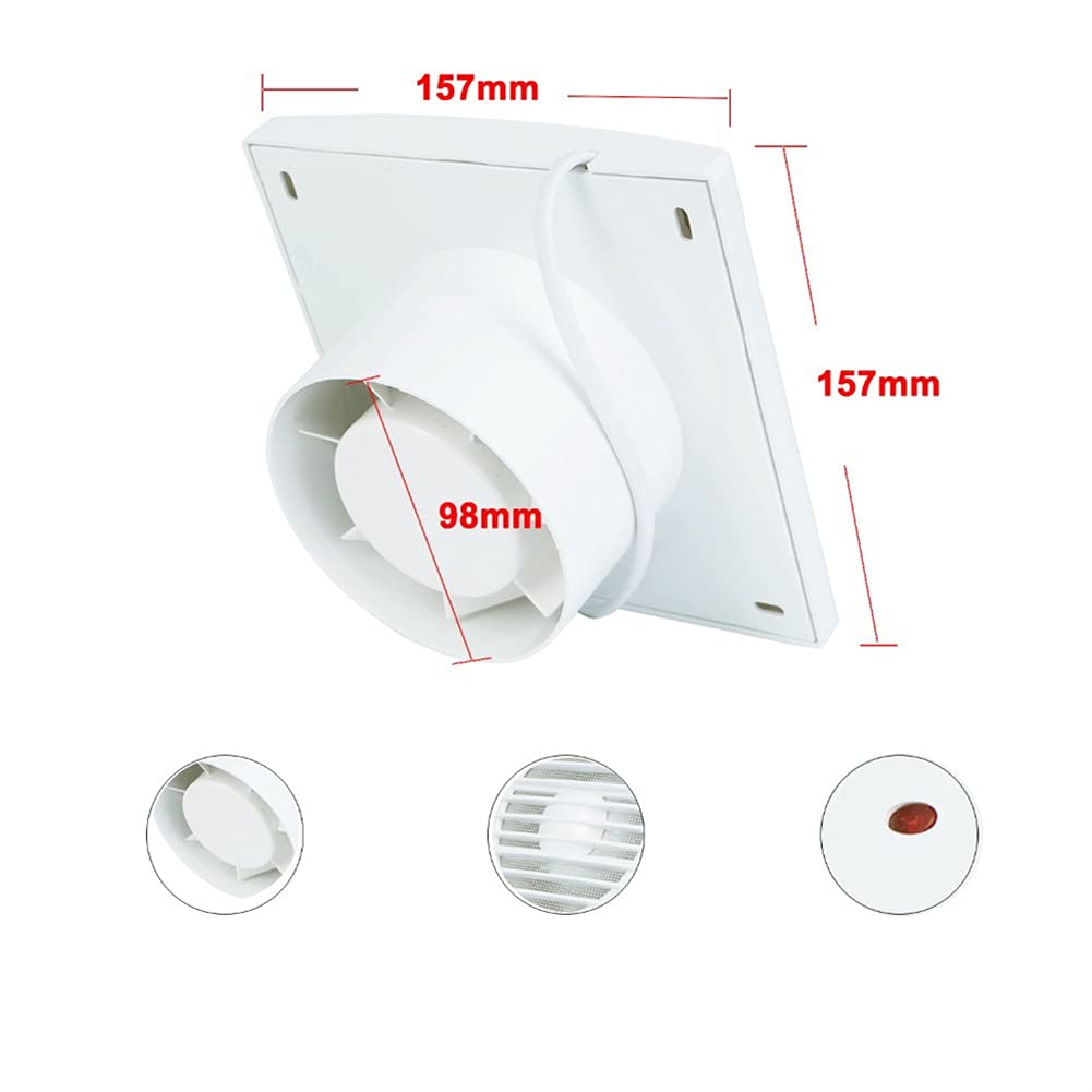 Ventola di scarico silenziosa 220 V 110 V estrattore d'aria per cucina bagno WC montaggio a parete ventilatore per uso domestico, design compatto