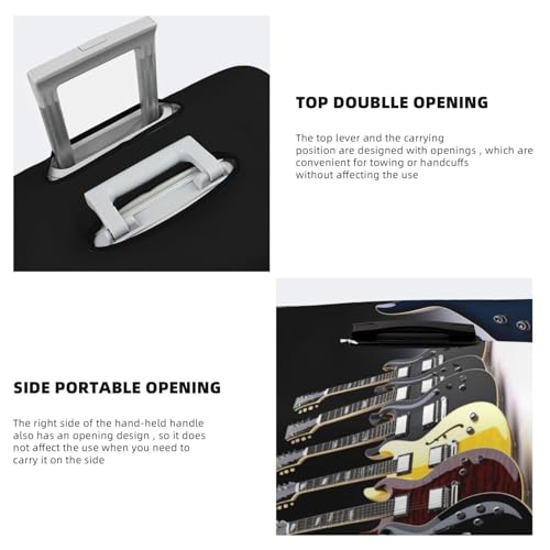 Travel Luggage Cover Protector electric guitar Suitcase Cover Washable Elastic Suitcase Protector Anti-Scratch Suitcase Cover Fits 18-32 Inch Luggage4