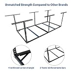 FLEXIMOUNTS 4x8 Overhead Garage Storage Rack without Decking, Storage Organization System, Heavy Duty Metal Garage Ceiling Racks, 600lbs Weight Capacity, Black, Lite Series - Image 4