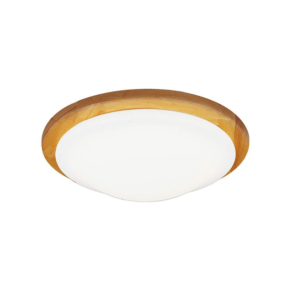 Lámparas de madera para pasillo y dormitorio con plafón LED nórdico de 40 cm