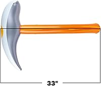 Vista 6 de Pick Axe Inflate (33") Madera y Color Plata. Juguete Inflable Herramienta para Niños. Recuerdo de Fiesta