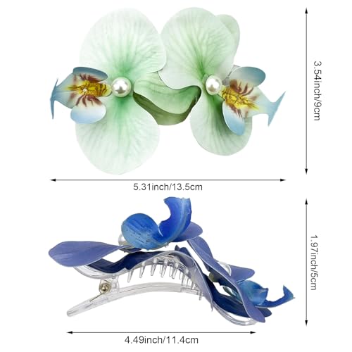 Pinces à cheveux fleur tropicale pour sublimer vos coiffures de vacances à la mer - 2
