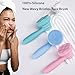 2 PC Silicone Facial Cleansing Brush Facial Scrubber Manual Exfoliating Facial Brush Face Cleanser Face Exfoliator Ultrafine Bristles for Sensitive Skin Easy to Clean Lather Well(Pink&Green)