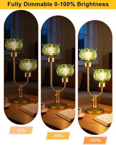 Image of Lightdot Table Lamp & 65IN Glass Floor Lamp Dimmable Bulbs Included Nightstand Lamp 3000K Warmwhite Ambient Bedside Lamps for Living Room Bedroom Girls Room Home Office Decor Gift