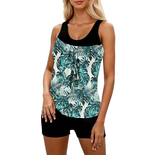 Tankini maillot de bain femme 2 pièces shorty grande taille push up