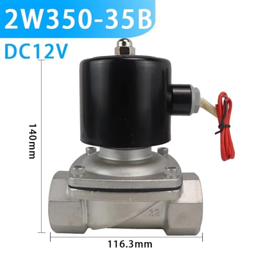 Électrovanne 2W500B-50 DC12V en acier inoxydable durable pour installations fiables