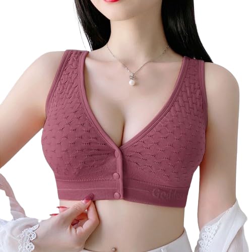 jalodari Women's Cotton New Moms Padded Front Open Feeding Maternity Baby Nursing Bra-picture-1