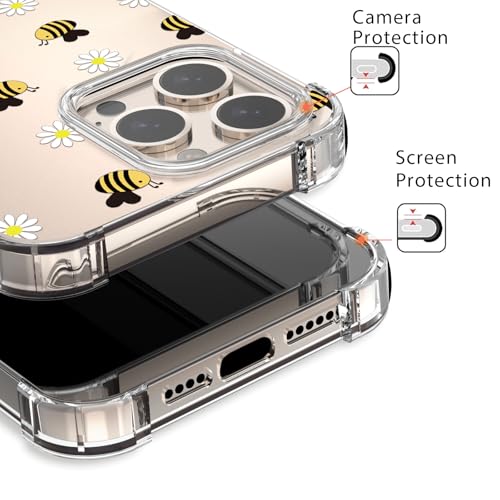 Coque iPhone 16 Pro protection antichoc abeille fleur TPU