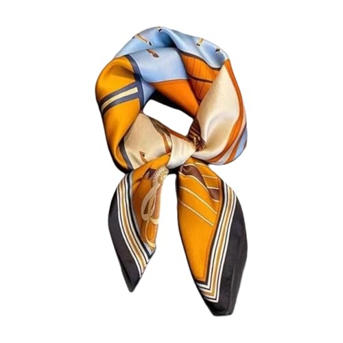 Alexis Leroy Foulard Femme Simili-Soie 70x70cm Carré Multifonction Col/Tête/Sac Cheval 2