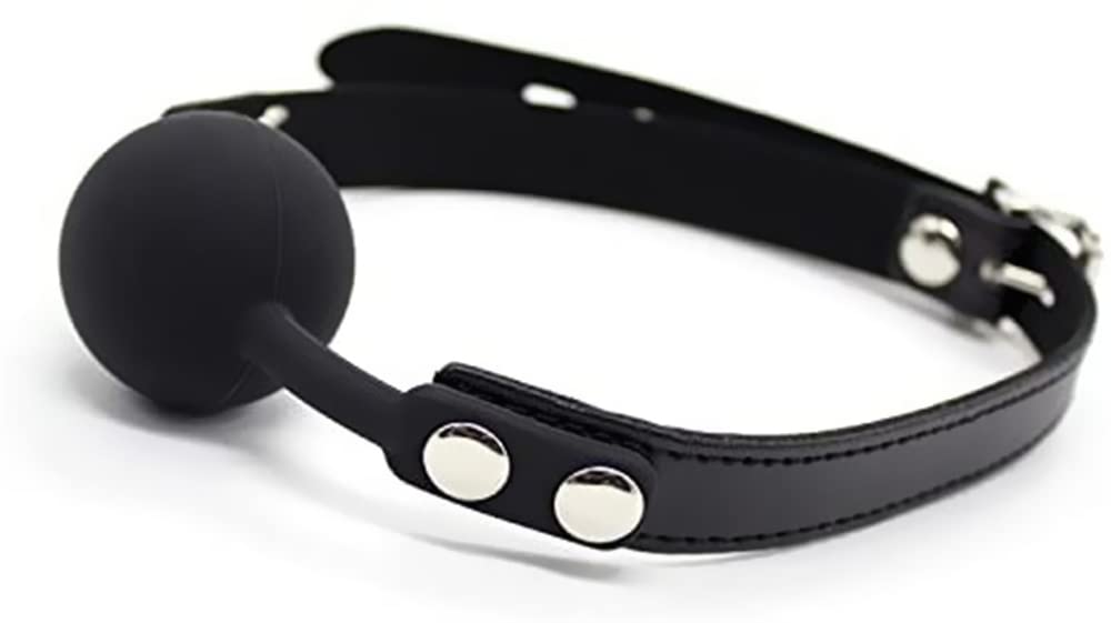 2PCS Romántica bola de boca redonda ajustable y máscara de ojos misteriosa para juegos de rol para mujeres adultas