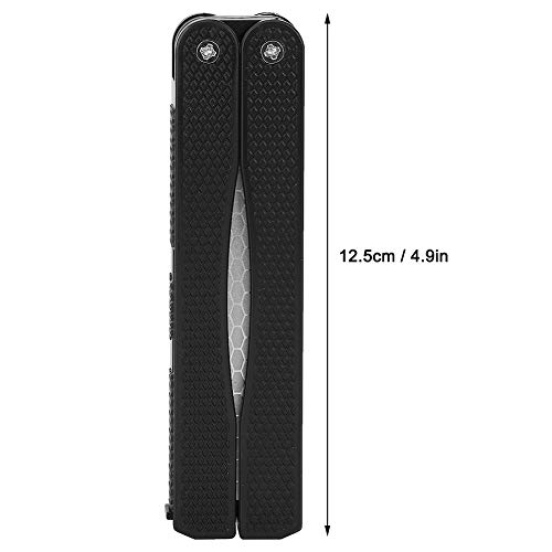 Double Sided Diafold Sharpener, Diamond Sharpening Stone Folding Pocket Garden File Tool Knife Sharpener For Axe Hatchet Lawn Mower Blade Garden Shears Chisels Spade Drills #TOP1