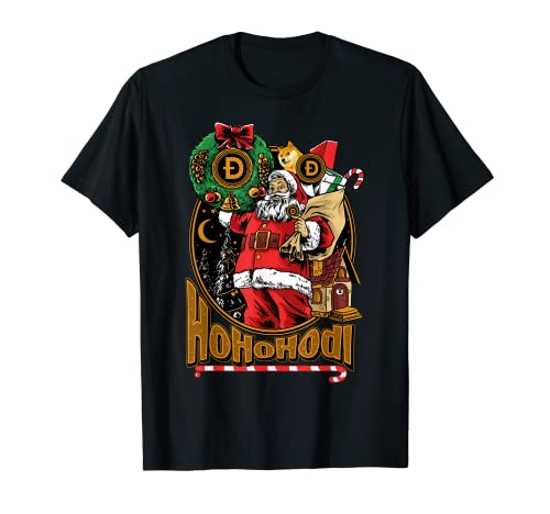 Divertido Navidad Dogecoin Doge Coin Crypto Moneda Gear Camiseta