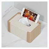 Boîte à mouchoirs Boîte de distribution de tissus faciale pouvant être utilisée comme support de téléphone portable simple et élégant une boîte adaptée à n'importe quel endroit pour la maison, le bure