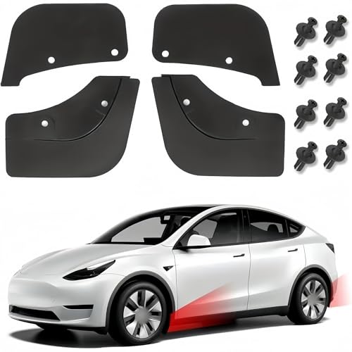 Guardabarros para Tesla Model 3 y Model Y en TPE resistente contra salpicaduras (4 piezas) 2