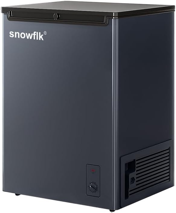 3.5 Cu. Ft. Chest Freezer with Removable Basket and Front Defrost Water Drain, Small Deep Freezer Perfect for Homes, Garages, and RVs, Black