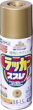 アサヒペン アスペン ラッカースプレー 420ml 金(新) 塗料 ペンキ スプレー 超速乾タイプ マーキング ノンキシレン ツヤあり 高光沢 ガス抜きキャップ付き 日本製