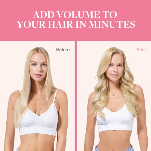 Image of GOO GOO Clip in Hair Extensions Real Human Hair, Remy Human Hair Extensions Clip ins for Women, Natural Human Hair, 22inch 150g 9Pcs, 18A /613A Dark Blonde Highlighted Bleach Blonde