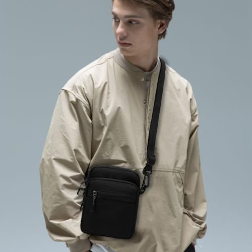 Lohol Small Messenger Bag for Men Women, Water Resistant Adjustable Crossbody Sling bag Purse for Travel Sports3