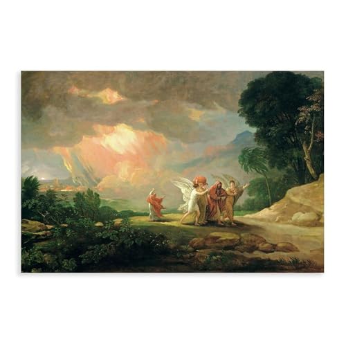 GJdryDFH Benjamin West,Lot Fleeing from Sodom,art Prints Poster Wall Art