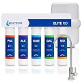 Express Water Elite RO Reverse Osmosis Alkaline Water Filtration System – Quick Twist Filter Change 9 Stage RO Water Filter– Under Sink Water Filter with Alkaline Filter for Essential Minerals 100 GPD
