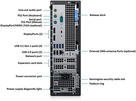 Dell OptiPlex 7070 SFF Desktop Computer PC, Intel 8 Core i7-9700 3.0GHz up to 4.70GHz,32GB DDR4 Ram New 1TB NVMe M.2 SSD,AX210 Built-in WiFi 6E,Windows 11 Pro, Wireless Keyboard & Mouse (Renewed) — view 2