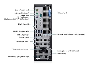 Dell OptiPlex 7070 SFF Desktop Computer PC, Intel 8 Core i7-9700 3.0GHz up to 4.70GHz, 32GB DDR4 Ram New 1TB NVMe M.2 SSD, AX210 Built-in WiFi 6E, Windows 11 Pro, Wireless Keyboard & Mouse (Renewed) — photo 3 of 6