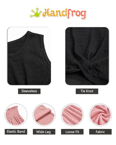 Image of Girls' Clothing Sets Sleeveless Bow Crop Top Wide Leg Linen Pants 2026 Summer Outfits Cute Kids Clothes