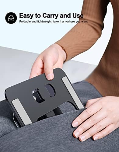 Zewwen Laptop Stand for Desk, Ergonomic Adjustable Foldable Computer Stand with Heat-Vent, Aluminium Alloy Laptop Riser Compatible with MacBook Air, Pro, Dell XPS, Samsung, 10”-16" - 3