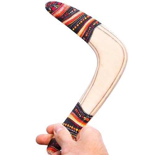 Wooden Boomerang That Comes Back – Beginner-Friendly Outdoor Sport – Durable Wood Boomerang for Adults & Kids, 11.6 Inch, 50-65 ft Flight Range (Model: 2W-mini)