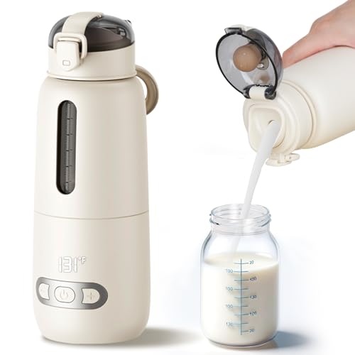 Image of Portable Milk Warmer for Baby,Cordless Bottle Warmer for Water, Breastmilk, Baby Formula On The Go, Fast Warming & Precise Temp Control, USB Rechargeable Bottle Warmer for Travel, Car, Outdoors,10oz