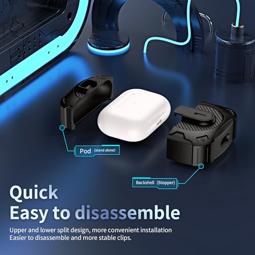 Image of YODI Case Cover for Airpods Pro|Pro 2|Airpods Pro 3|Airpods 4 Pouch, Silicone Cases with Cleaner Kit 360 Drop Protection,Shock-Resistant ((Rugged Silver), Airpods Pro /Pro 2)